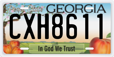 GA license plate CXH8611