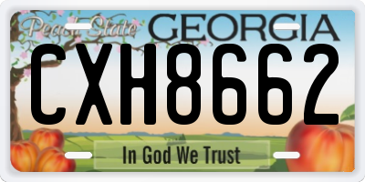 GA license plate CXH8662