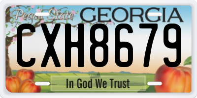 GA license plate CXH8679