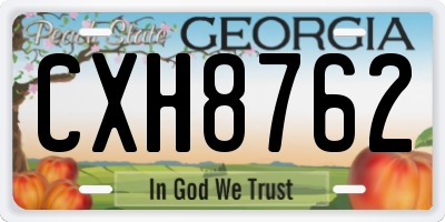 GA license plate CXH8762