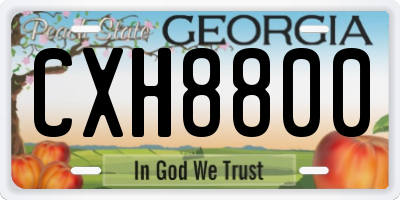 GA license plate CXH8800