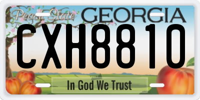 GA license plate CXH8810