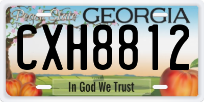 GA license plate CXH8812