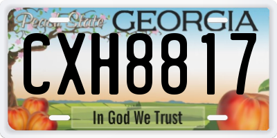 GA license plate CXH8817