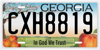 GA license plate CXH8819