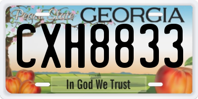 GA license plate CXH8833