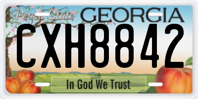 GA license plate CXH8842