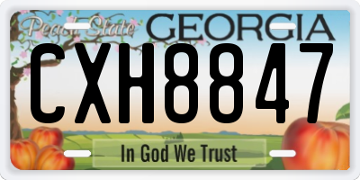 GA license plate CXH8847