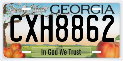 GA license plate CXH8862