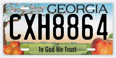 GA license plate CXH8864