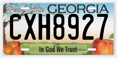 GA license plate CXH8927