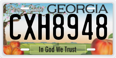 GA license plate CXH8948