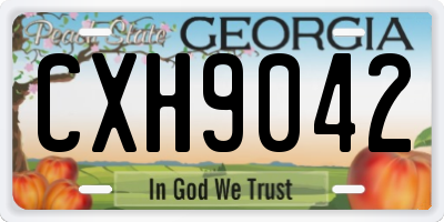 GA license plate CXH9042