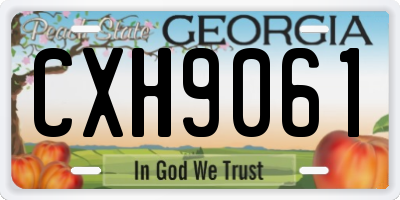 GA license plate CXH9061