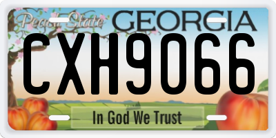 GA license plate CXH9066