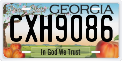GA license plate CXH9086