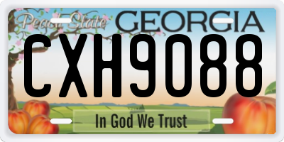 GA license plate CXH9088