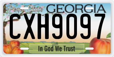 GA license plate CXH9097