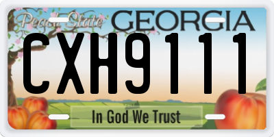GA license plate CXH9111