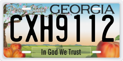 GA license plate CXH9112