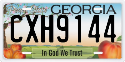 GA license plate CXH9144