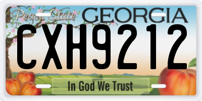 GA license plate CXH9212