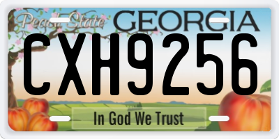 GA license plate CXH9256