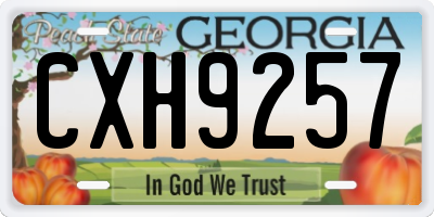GA license plate CXH9257