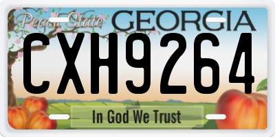 GA license plate CXH9264