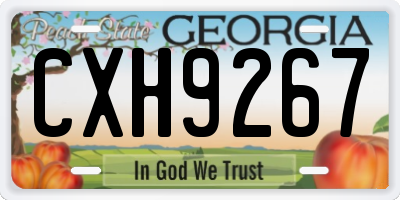 GA license plate CXH9267
