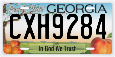 GA license plate CXH9284