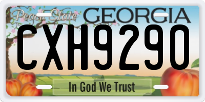 GA license plate CXH9290
