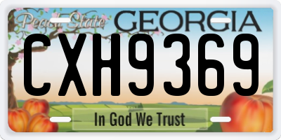 GA license plate CXH9369