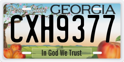 GA license plate CXH9377