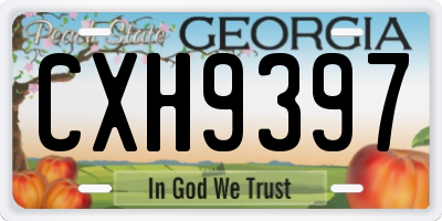 GA license plate CXH9397