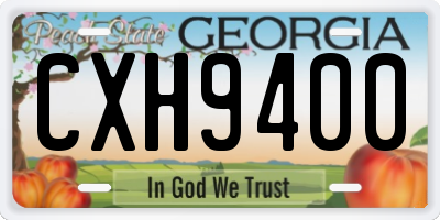 GA license plate CXH9400