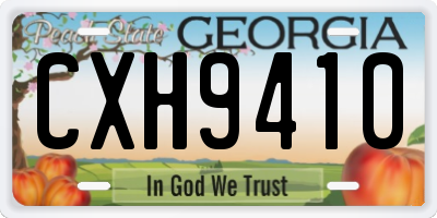 GA license plate CXH9410