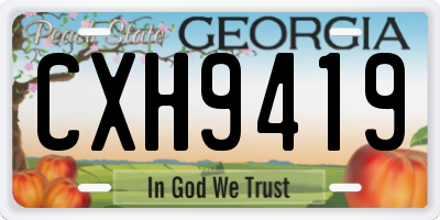 GA license plate CXH9419