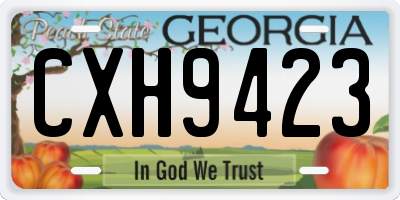 GA license plate CXH9423