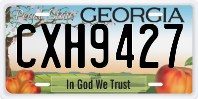 GA license plate CXH9427