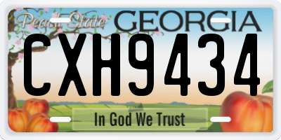 GA license plate CXH9434