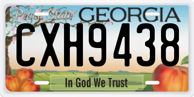 GA license plate CXH9438