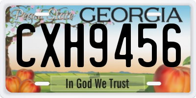 GA license plate CXH9456