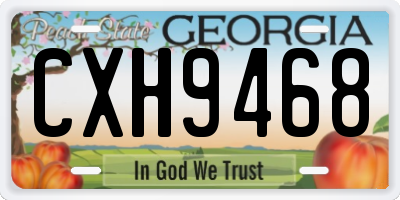 GA license plate CXH9468