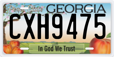 GA license plate CXH9475