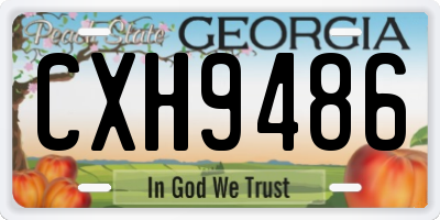 GA license plate CXH9486