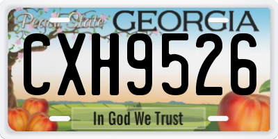 GA license plate CXH9526