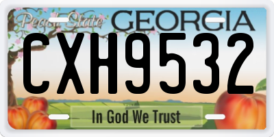 GA license plate CXH9532