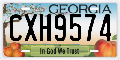 GA license plate CXH9574