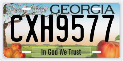 GA license plate CXH9577